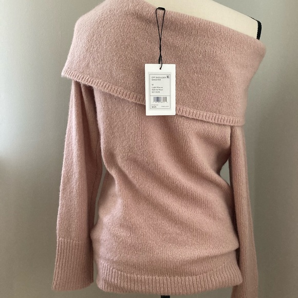 New Theory Sabine wool off shoulder sweater size M - Picture 2 of 7